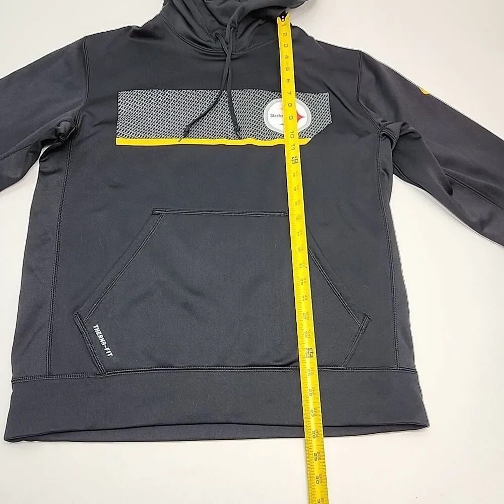 Nike Pittsburgh Steelers Hoodie Sweatshirt Men Medium Black Football NFL Therma